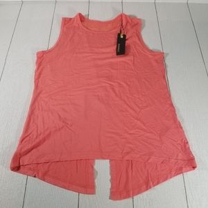 Yoga Workout Gym Tank Top with Mesh Back Peach Brand New With Tags